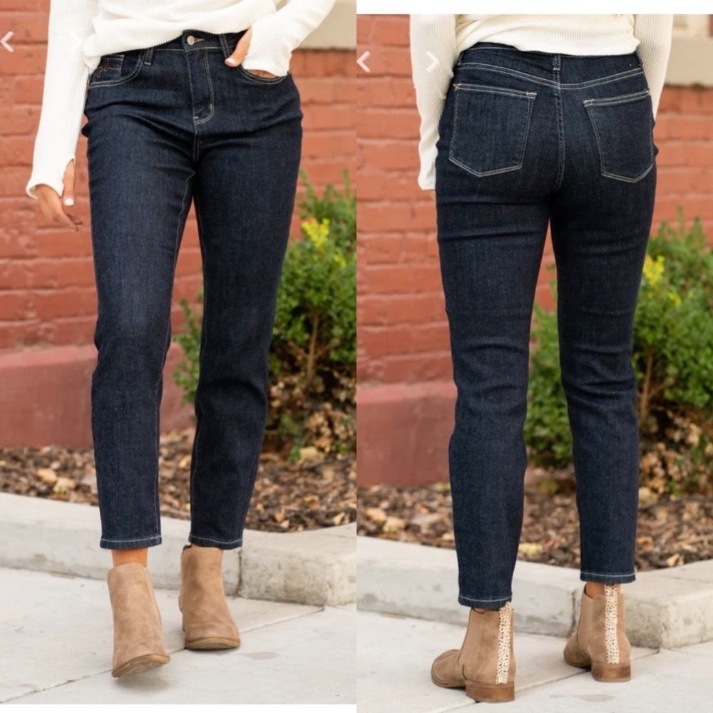 Judy Blue Indigo Blue Mom Jean Stretch Denim Womens‎ Size 5/27 High Rise JB88273